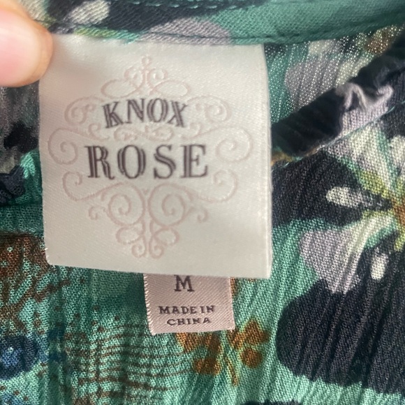 Knox rose med green printed dress - Picture 2 of 4